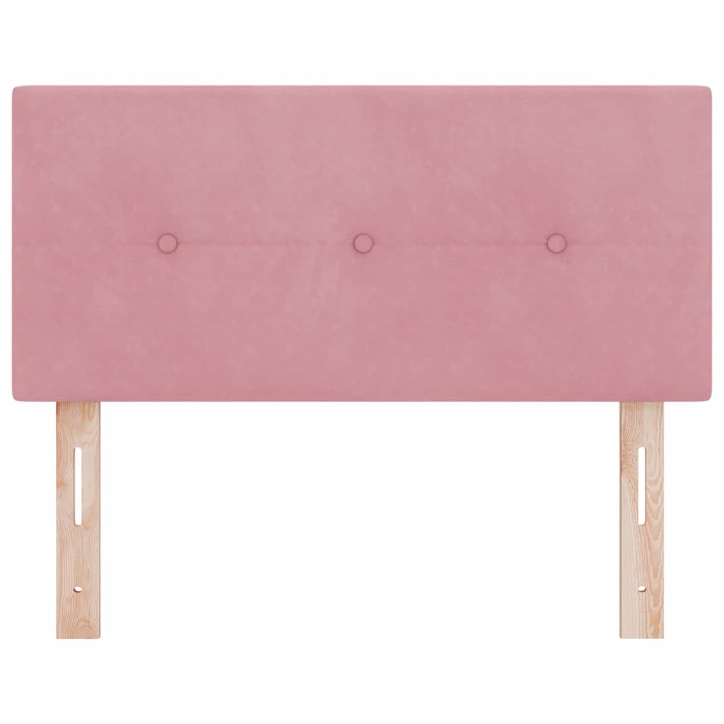Headboard with LED Strip Lights Adjustable Pink 80 cm Velvet